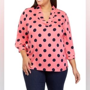 Crown & Ivy Ruffle Neck Blouse
